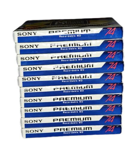Sony Mini Disco Premium Amortiguador Grabable MD MDW-74D X10 Nuevo y Sellado - Imagen 2 de 7
