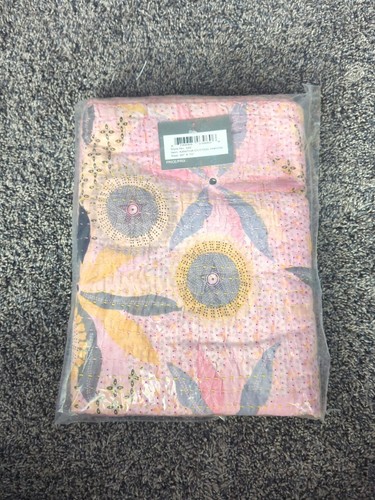 100% Cotton Vintage Handmade Kantha Throw 50" X 70" - 320 - Picture 4 of 4