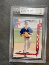 2001 Leaf Rookie & Stars SP Mark Teixiera RC #221 Graded 9