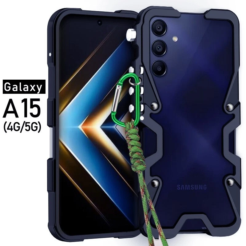 For Samsung A16 A15 A25 A56 A53 A54 A35 Armor Screw Metal Bumper Shockproof  Case | eBay