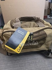 Cabelas Catch All Gear Bag Weather Resistant Tan Polyester 6 Pocket Hunting Fish