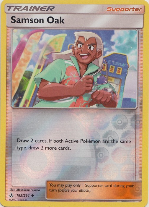 Reverse Holo Samson Oak 185/214 Uncommon SM - Unbroken Bonds