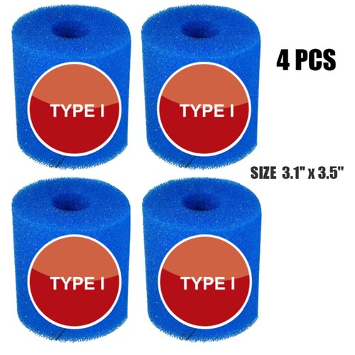 Filtro de esponja de espuma lavable de 2/3/4 piezas para cartucho reutilizable Bestway TIPO 1,2,3 - Imagen 4 de 13