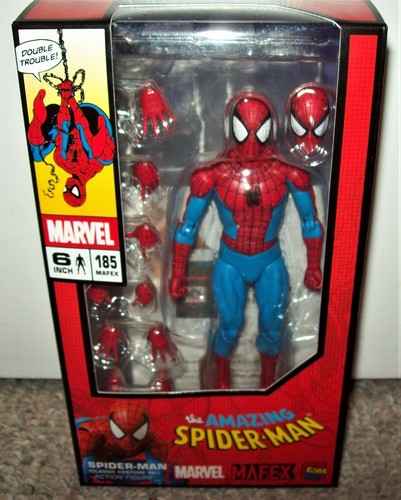 Authentic Mafex No.185 Classic Spider-Man 6" Action Figure 1/12 MISB New USA