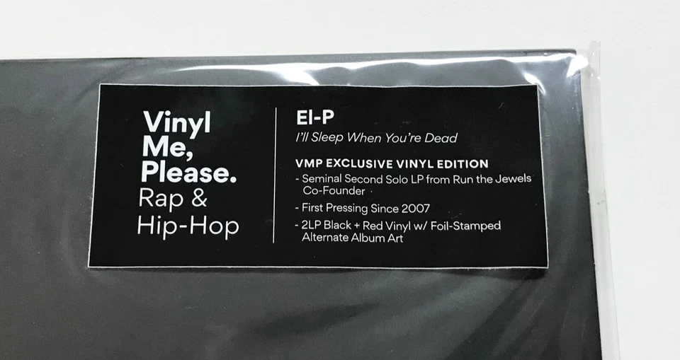 El-P: I'll Sleep When You're Dead (Red w/ Black Vinyl LP Record) Run the Jewels - Image 2 of 4