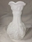 Vintage Imperial Glass Ruffle Rim White Milk Glass Vase – Floral Design