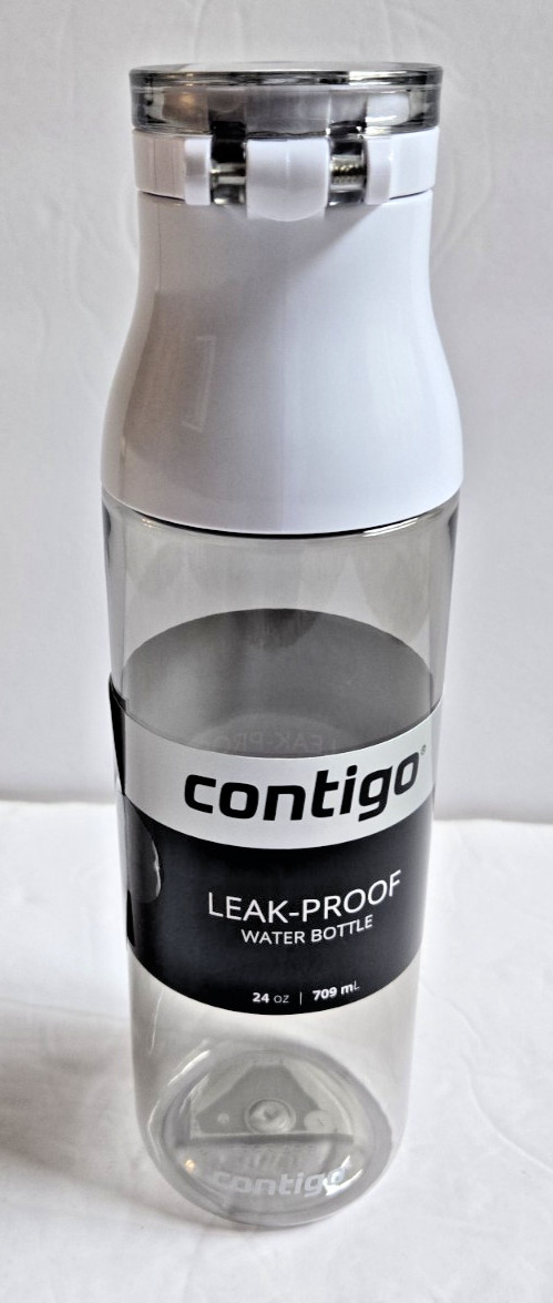 Contigo Jackson Water Bottle 24 Oz White/Clear NEW