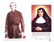 2 Reliquienbilder,  SEl. Paul Josef Nardini und Hl. Theresa v Jesus Jornet