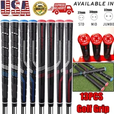 13Pcs Golf Grip Golf Club Grip Anti-Slip Rubber Standard Midsize Oversize 60R US