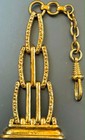 Watch fob: Gold-plated, antique, 4.75"x1 1/8" (seal), pretty, unmarked (Lot#235) — photo 1