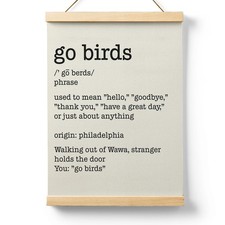 Football Go Birds Definition Wooden Poster Hanger Frame 12.5x17 Inch,Go Birds...