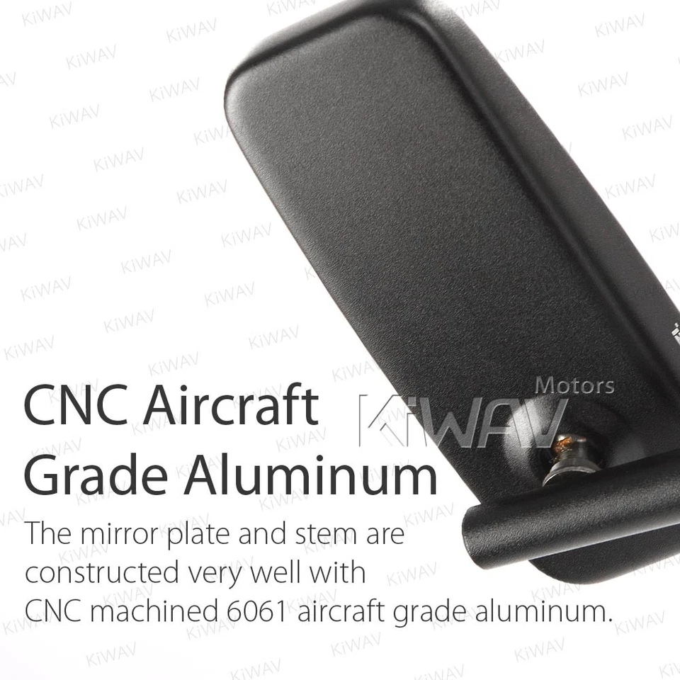 Espejo negro ClassicPlus rectángulo convexo M8 1,25p se adapta a Yamaha vox majesty zuma Foto 4 de 4