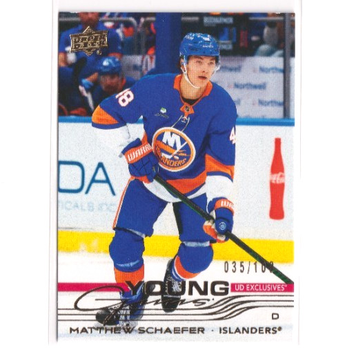 2025-26 Upper Deck Series 2 Young Guns UD Exclusives 451 Matthew Schaefer /100