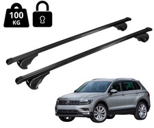 BARRE PORTATUTTO PORTAPACCHI PER VW TIGUAN 2016-2023 CON CORRIMANO ANTIFURTO