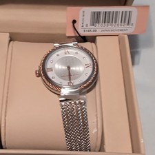 BCBGMAXAZRIA Womens Analog Quartz Watch Silve...