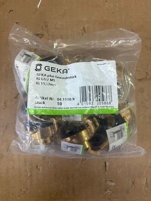 10x GEKA Plus Messing Gewindestück 1/2''- IG, SB UVP: 106  Sonderposten