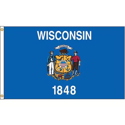 Annin Flagmakers 145980 Wisconsin Flag, 5X8 Ft, Nylon