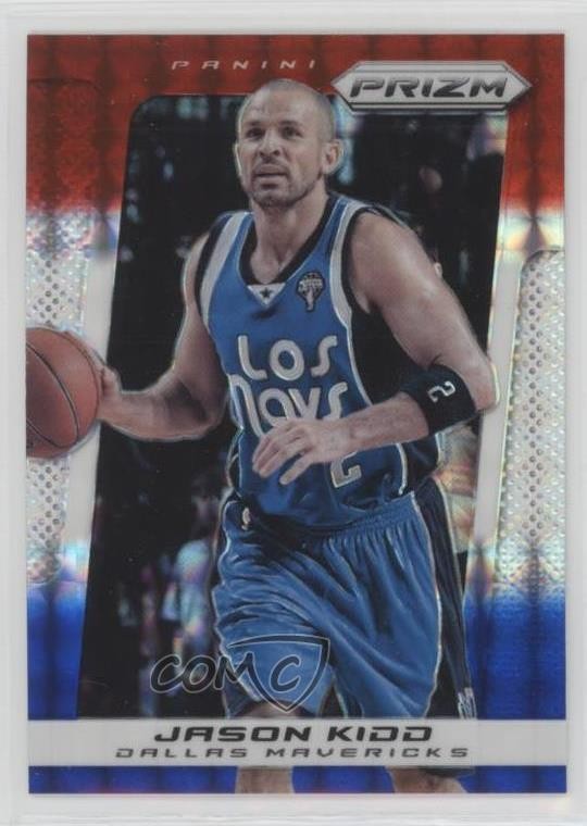 2013-14 Panini Prizm Red White & Blue Mosaic Prizm Jason Kidd #255 HOF