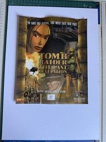 Tomb Raider Last Revelation Original Game Advert Framed A3 Dreamcast PS1