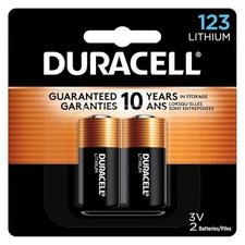 duracell cr123a 3v lithium battery 2 Pack “bulk” 23 Packs.
