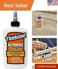 Easy-to-Use 4 oz All-Purpose Glue for Crafting & Woodworking - Water Cleanup