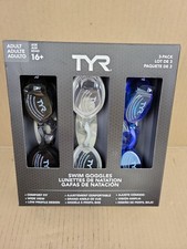 TYR Swim Goggles 3-pack Age 16 
