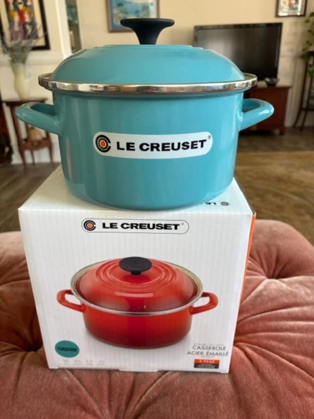 Le Creuset Stockpot 3 7/8 Qt Turquoise Blue