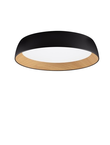Nova Luce Sigi Led-Deckenleuchte 60 Cm Schwarz-Holz Dimmbar 3000 K 4201 Lm-image