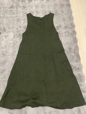 UNIQLO Olive Green Sleeveless A-Line Dress S Used Women's Winter Stylish