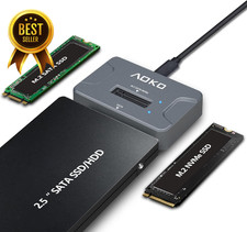 NVMe to USB 3.2 10Gbps SSD Enclosure M.2 NVMe SATA to USB Adapter Docking Statio