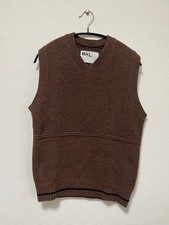 Margaret Howell MHL Wool Knit Vest Brown V-Neck Sleeveless Used