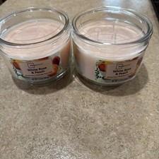 2 pack Mainstays White Rose  Peach 3 Wick Candle, 11.5 oz,Father's Day