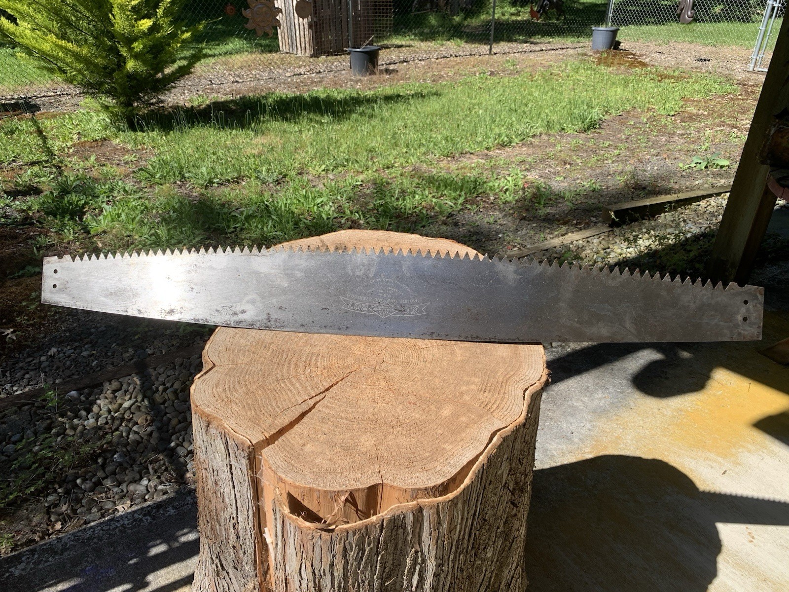 4' SIMONDS SAW & STEEL CO. #207 4 GAUGE TAPER COMMON TOOTH 2 LOGGERS CROSSCUT