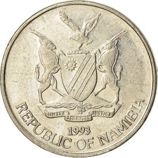 [#758725] Münze, Namibia, 5 Cents, 1993, Vantaa, SS, Nickel plated steel, KM:1