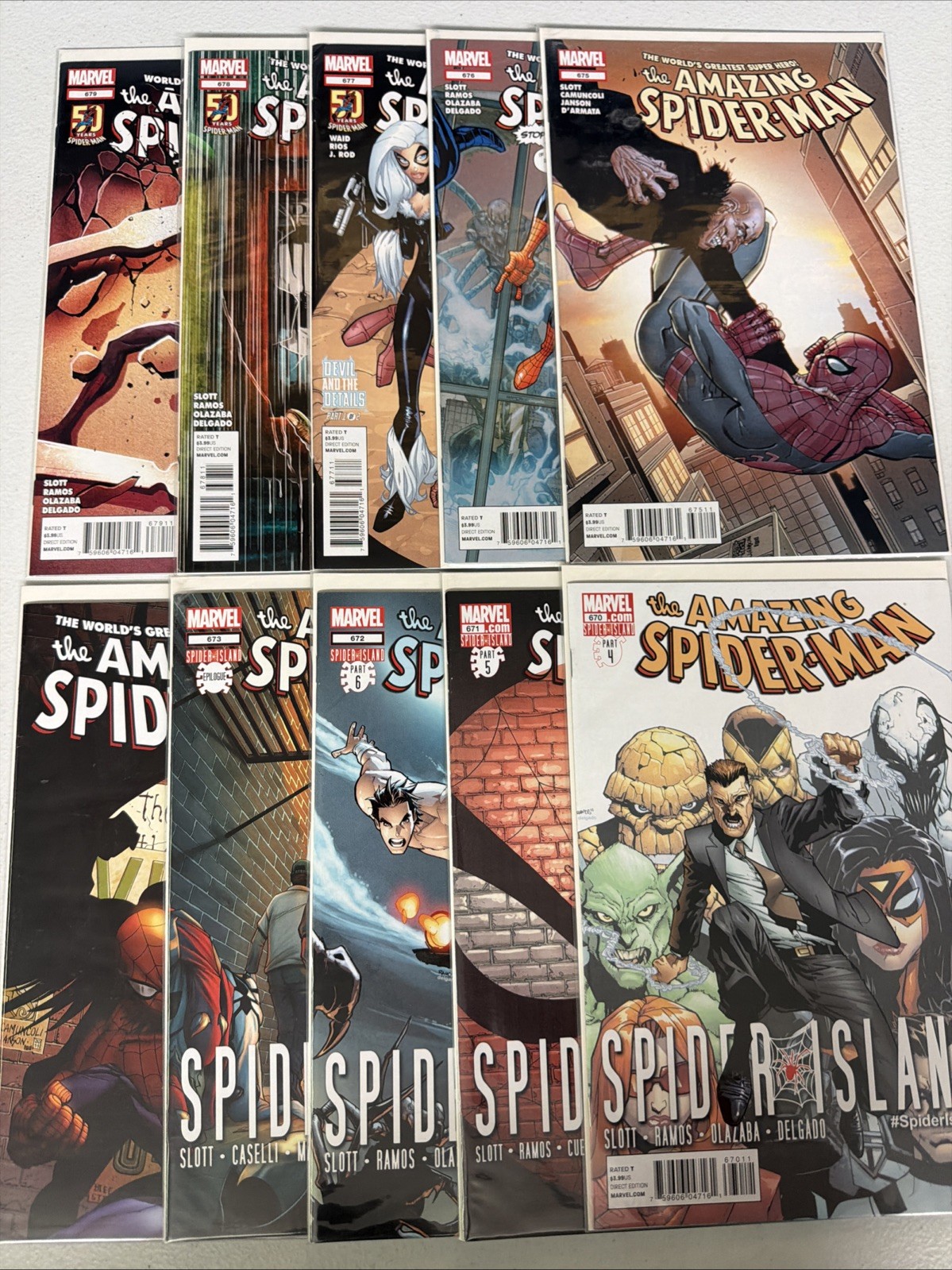 Amazing Spider-Man #670 671 672 673 674 675 676 677 678 679 Lot Run VF *Z12