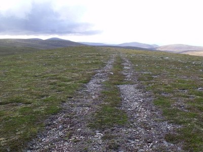 Photo A3 Vehicle track on summit ridge of Carn an Fhidleir Lorgaidh abov c2012