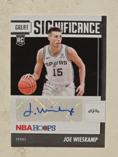 2021-22 Panini NBA Hoops - Great Significance Joe Wieskamp #GS-JW (AU, RC)