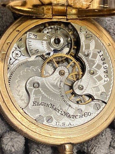 Taschenuhr ELGIN Cal 286 Gravur Hunter Multicolor Gehäuse um 1905 7 Jewels 6s - Bild 12 von 13