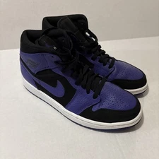 Nike Air Jordan 1 Mid Black Dark Concord White Men’s Size 8.5 *No Insoles