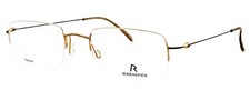New RODENSTOCK R4435 A 52mm Gold Titanium Half-Rim Eyeglasses Frames