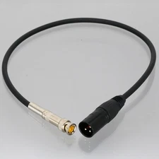 DIY Time code Cable 20" Canare L-2T2S XLR Male 3-Pin to BNC plug Audio Phantom