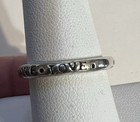 Vintage Sterling Silver Love  Love Love Band Ring Sz. 8 — photo 4
