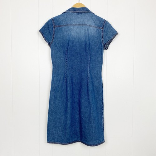 Y2K Moda International Dress Women's Size 8 Blue Jean Denim Button Up Vintage - Picture 3 of 9