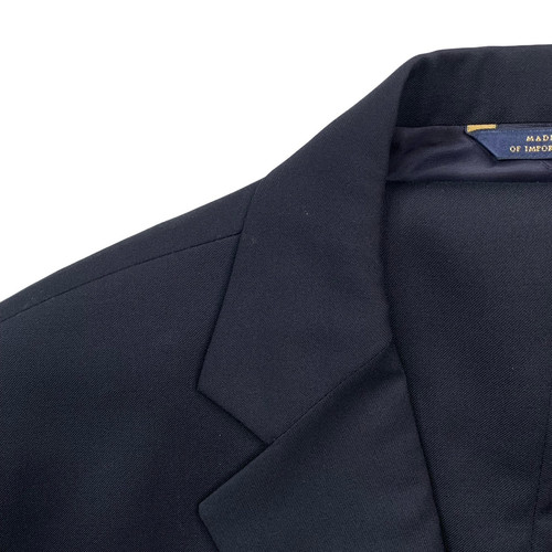 Hombre 42L Brooks Brothers 1818 Madison X Estrato Azul Marino Sólido Lana Suit - Imagen 3 de 20