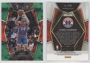 2021-22 Panini Select Premier Level Green Ice Prizm Corey Kispert #176 Rookie RC