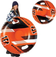Cincinnati Bengals NFL Snow Tube, Heavy Duty Inflatable Sled for Tubing, Fun Win