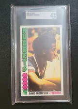 1976-77 Topps David Thompson #110 Rookie RC SGC 4 Nuggets HOF Basketball Card. rookie card picture