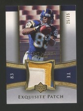 2005 EXQUISITE VINCENT JACKSON GAME WORN PATCH LOGO RC GOLD  #ED 25/35  RARE