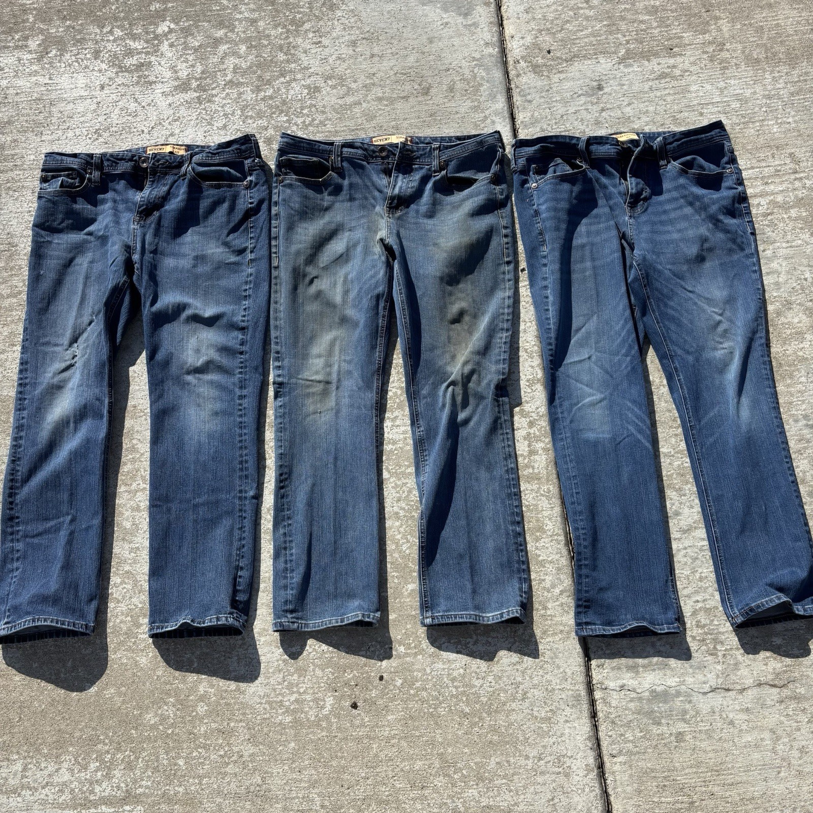 S Blue Slim Straight Denim Jeans 36 X 30 Lot Of 4