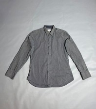 Vintage Thierry Mugler Men Stripped Slim Fit Snap Button Shirt Sz 40 M Cotton